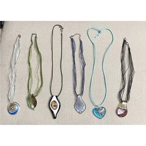 Murano Inspired Glass Necklaces (lot of 6), Beautiful Condition, Preowned
